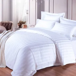 الجملة فندق الكتان طقم فراش فندقي 300 الخيط العد شريط غطاء سرير Wholesale Hotel Linen Hotel Bedding Set 300 Thread Count Stripe Bedspread