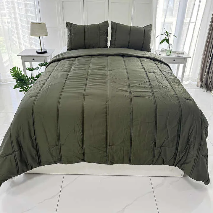 تصميم حديث قابل للغسل مبطن قطن مفرش سرير نمط لحاف طقم سرير بحجم كينج Modern Design Washable Quilted Cotton Bedspread Quilt Style King Size Bedding Set