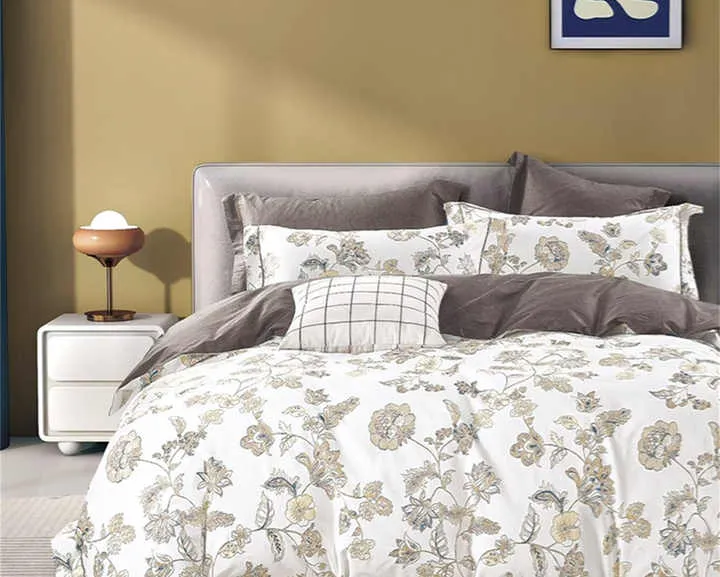 طقم مفرش سرير قطني صيفي مطبوع  . Summer Printed Cotton Bedspread Set