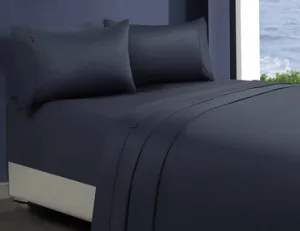 1000TC Egyptian Cotton 1 Fitted Sheet & 2 Pillowcases | Double | Charcoal