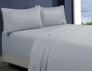 1000TC Egyptian Cotton 1 Fitted Sheet & 2 Pillowcases | Mega Queen | Silver