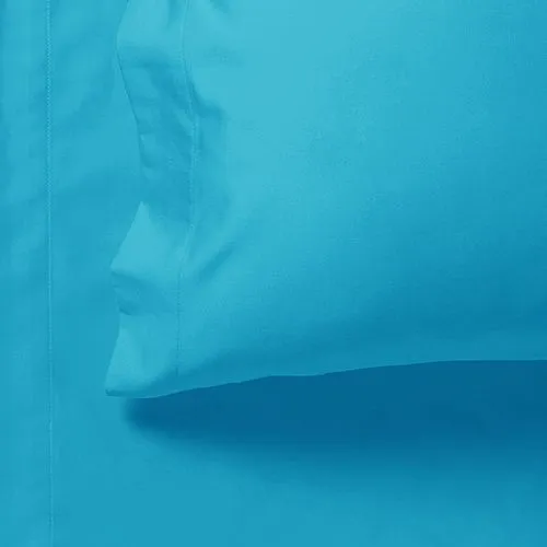1000TC Ultra Soft Bed Sheet Set | Double Size | Light Blue | Flat & Fitted