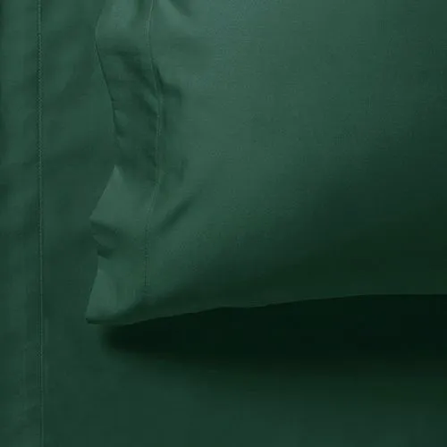 1000TC Ultra Soft Bed Sheet Set | King Single Size | Dark Green | Flat & Fitted