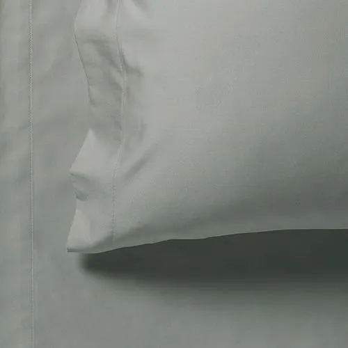 1000TC Ultra Soft Bed Sheet Set | King Single Size | Grey | Flat & Fitted