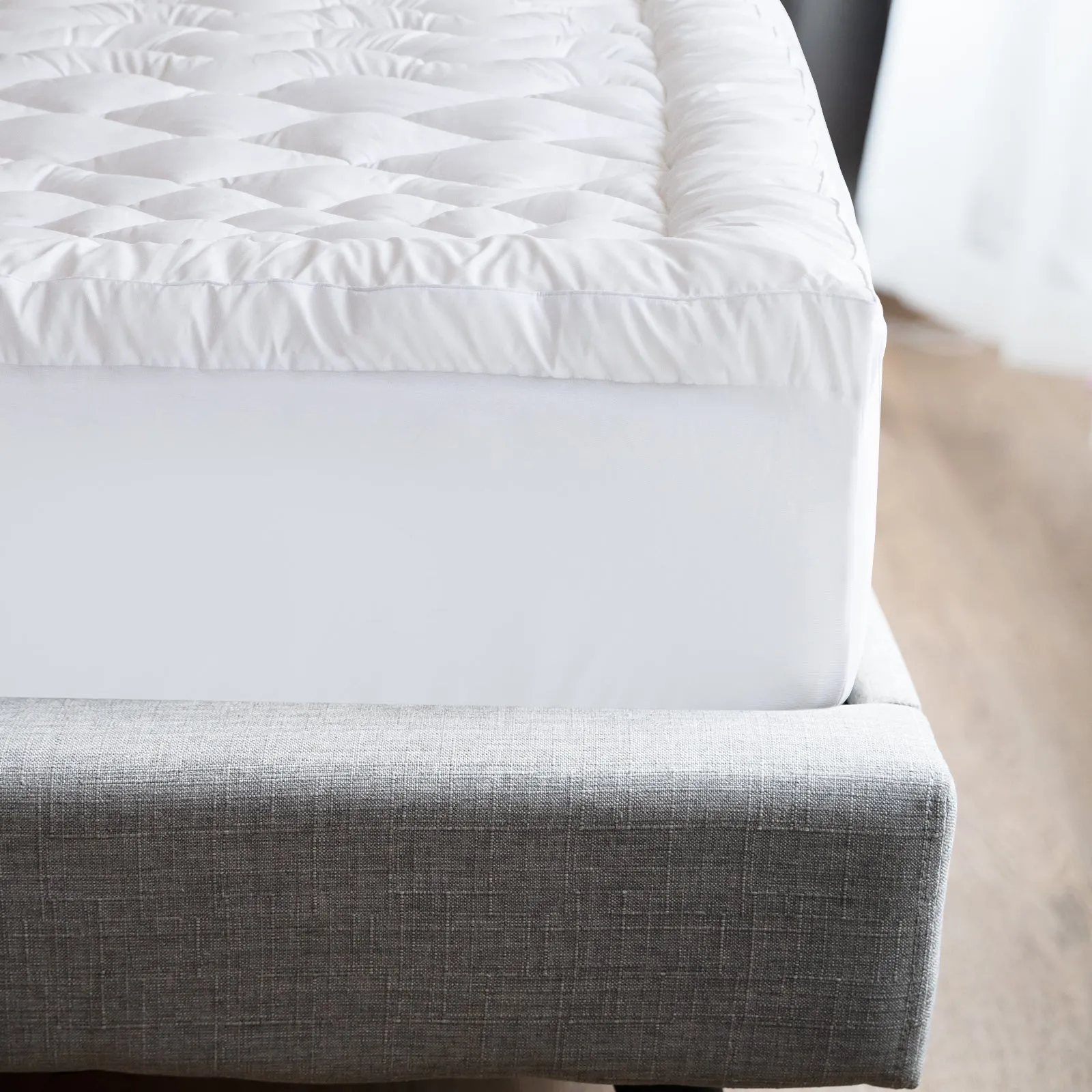 1200GSM Deluxe 7-Zone Mattress Topper | Luxury Gusset | Breathable | Queen | White