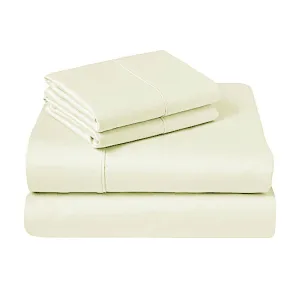 310TC Fusion Cotton Percale Sheet Set | Ivory | King