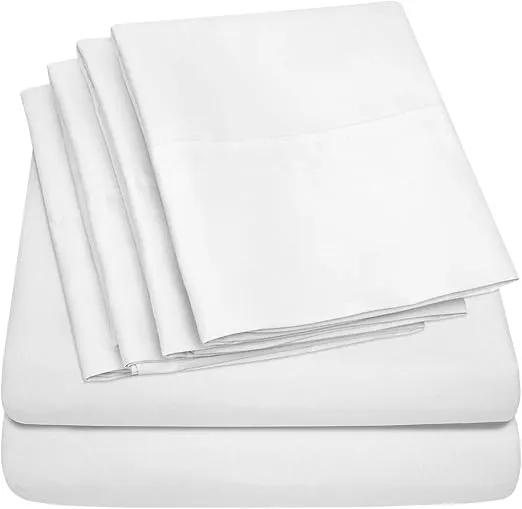 BEDSHEET SET-KING SWEET HOME COLLECTION 4355/WHITE