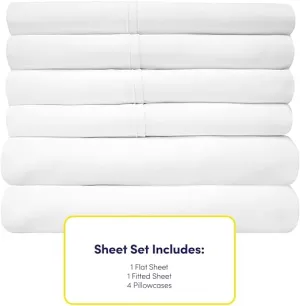 BEDSHEET SET-KING SWEET HOME COLLECTION 4355/WHITE