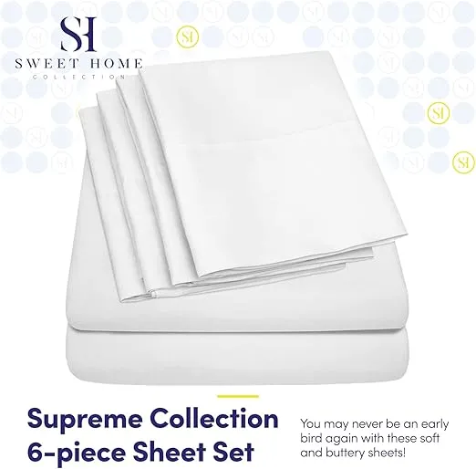 BEDSHEET SET-KING SWEET HOME COLLECTION 4355/WHITE