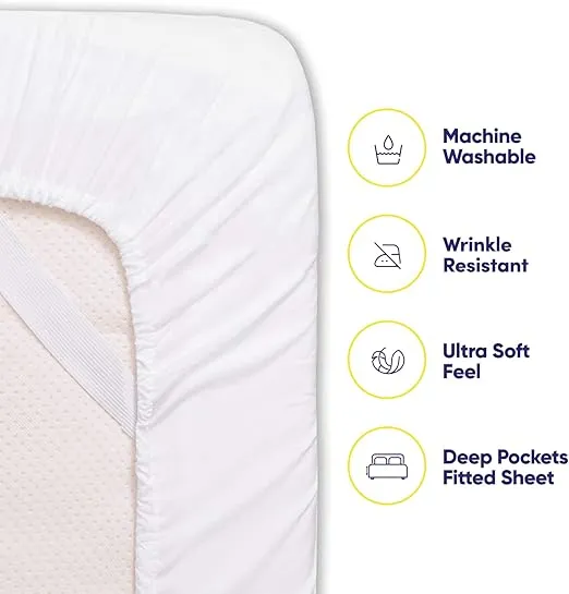 BEDSHEET SET-KING SWEET HOME COLLECTION 4355/WHITE