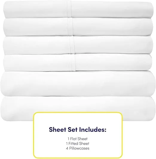 BEDSHEET SET-KING SWEET HOME COLLECTION 4355/WHITE
