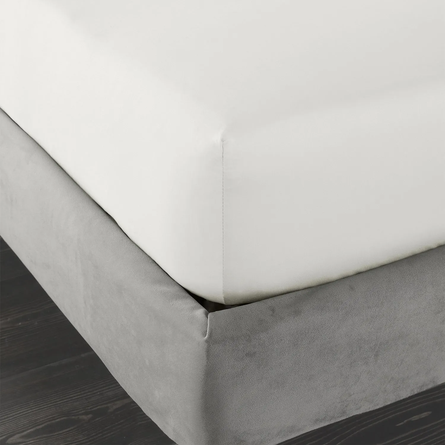 Bianca Cream 400TC Cotton Sateen Fitted Sheet