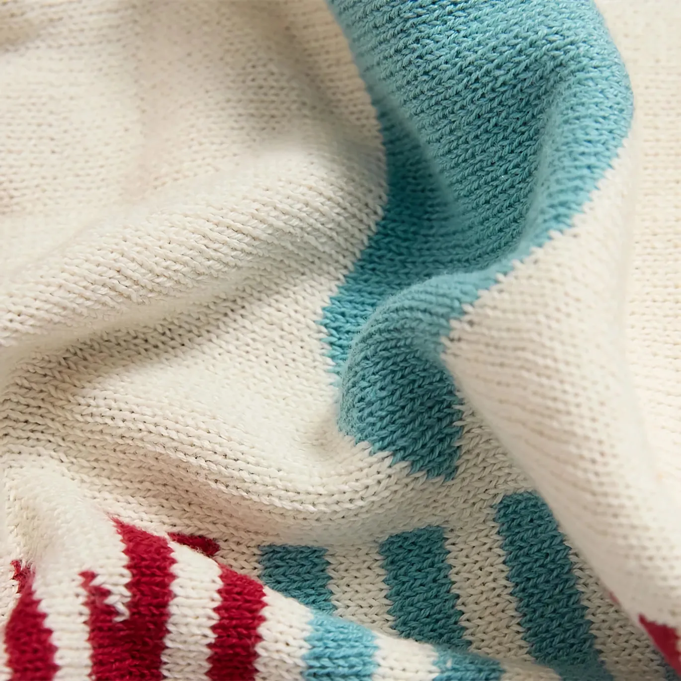 Bohemian Knitted Cotton Blanket for Home Decor and Outdoor Use