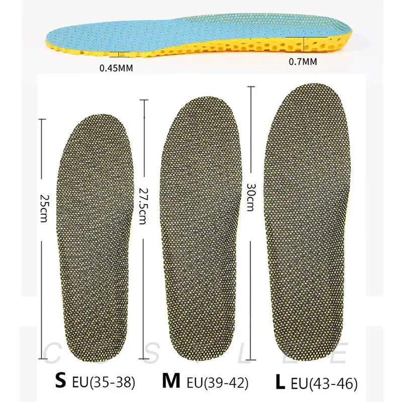 Breathable Memory Foam Insoles for Running Shoes