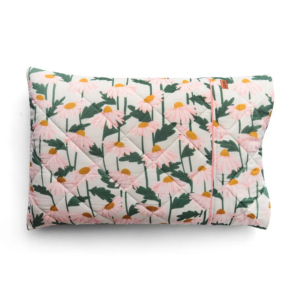 Daisy Bunch Organic Cotton Quilted Pillowcases