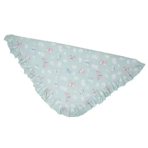 Mint Butterfly Daisy Bamboo Ruffle Blanket