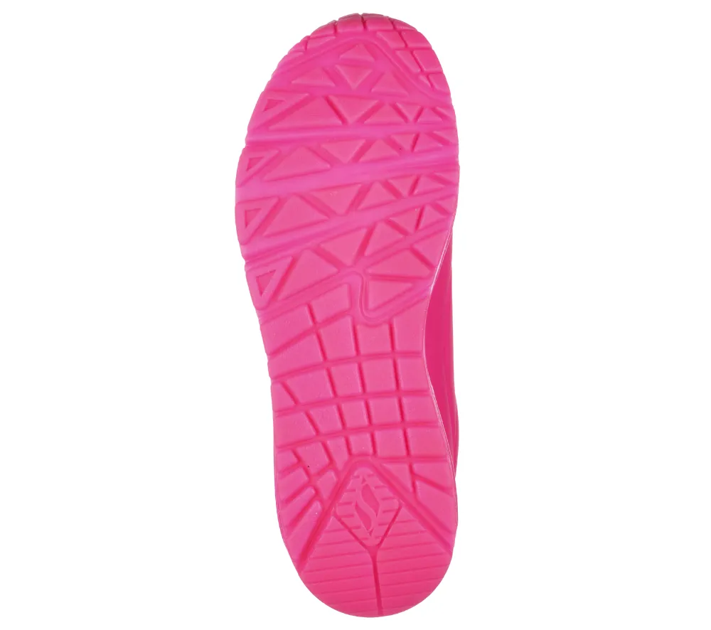 Pantofi sport, dama, SKECHERS UNO-NIGHT SHADES 73667-HTPK fucsia, piele ecologica