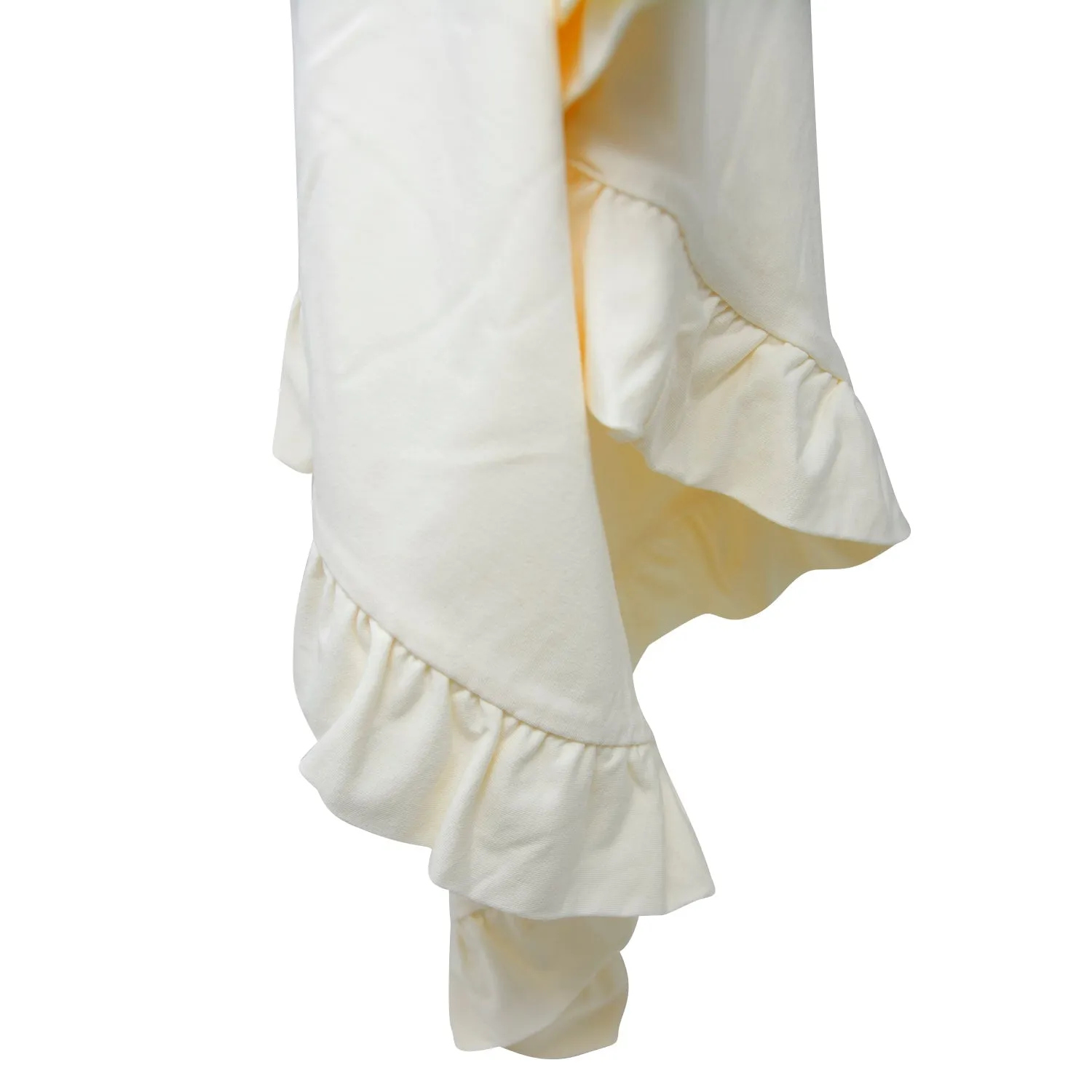 Ruffle Blanket - Whispery White