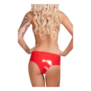 Saxenfelt Latex Hipster Briefs - Red Small