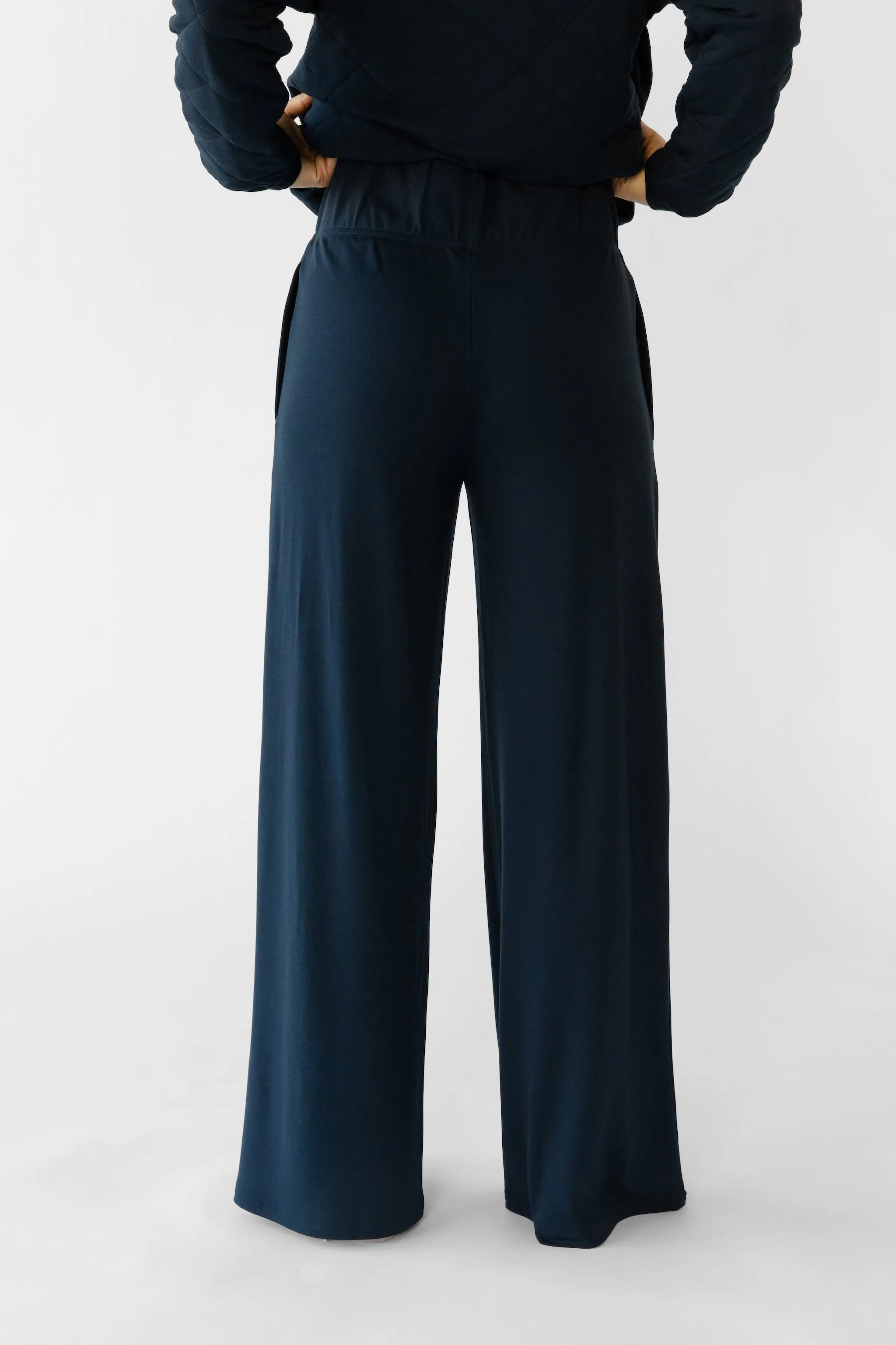 Women's Brushed Bamboo Wide Leg Pull On Pant TALL
