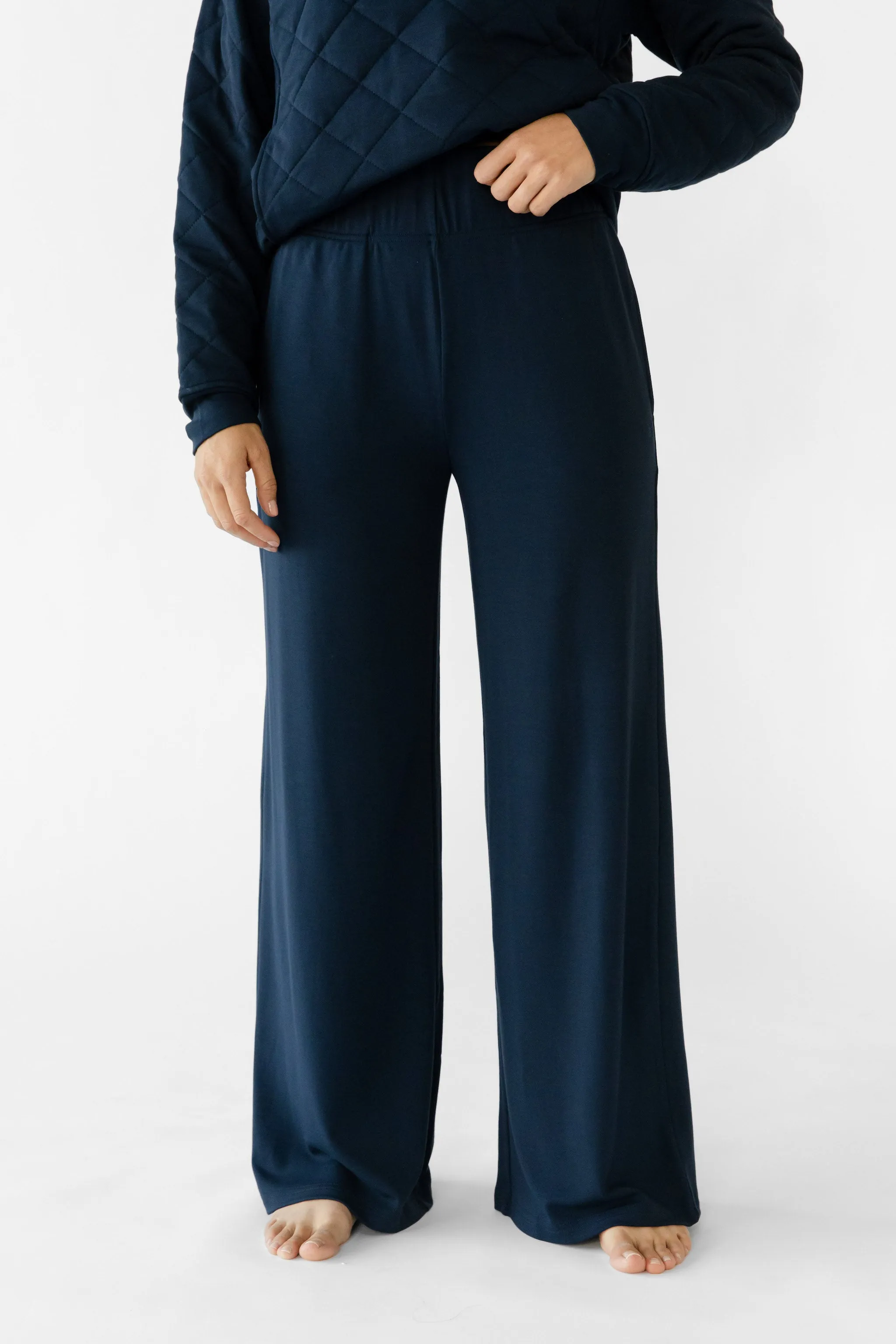 Women's Brushed Bamboo Wide Leg Pull On Pant TALL