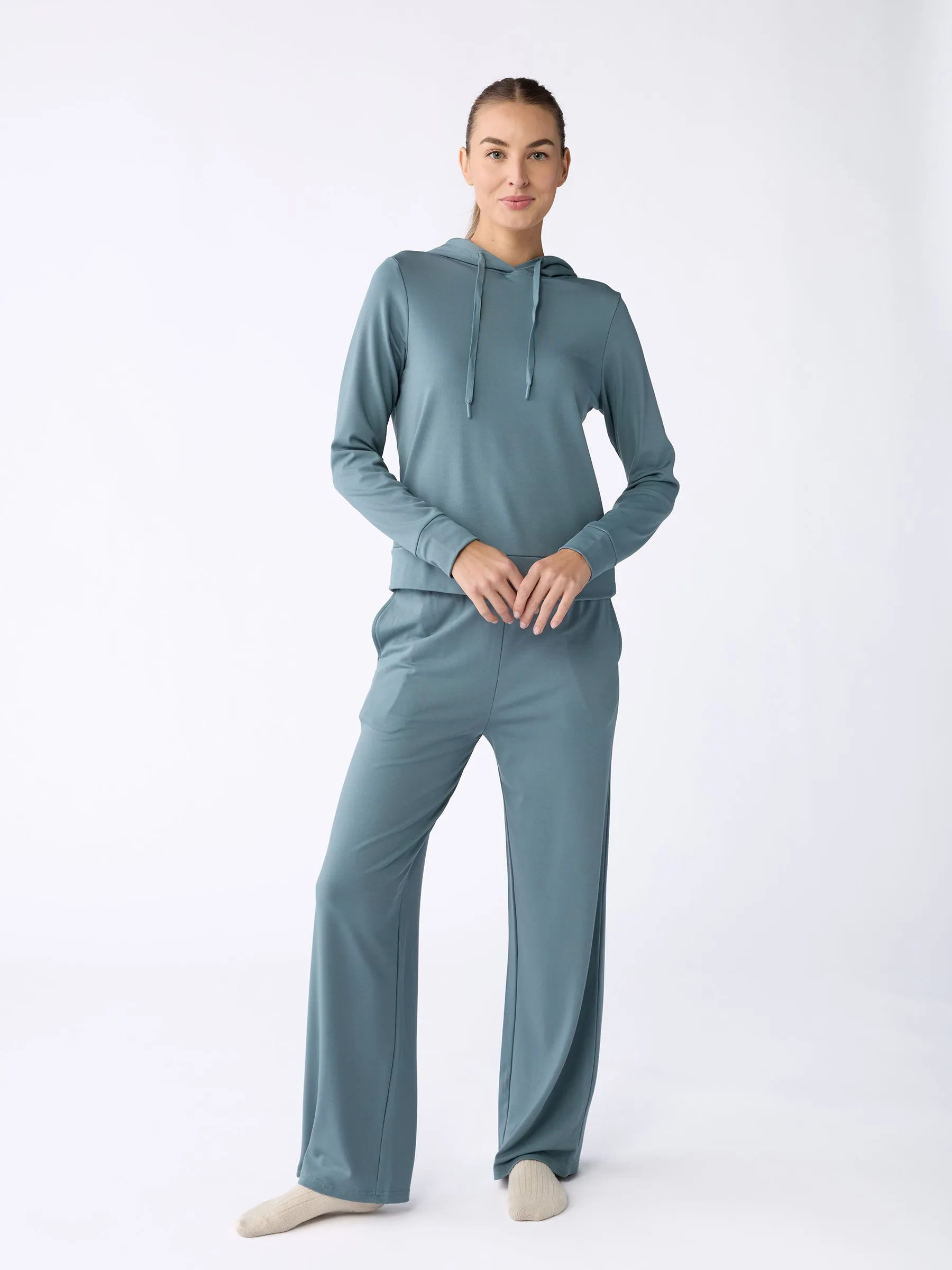 Women's Brushed Bamboo Wide Leg Pull On Pant TALL
