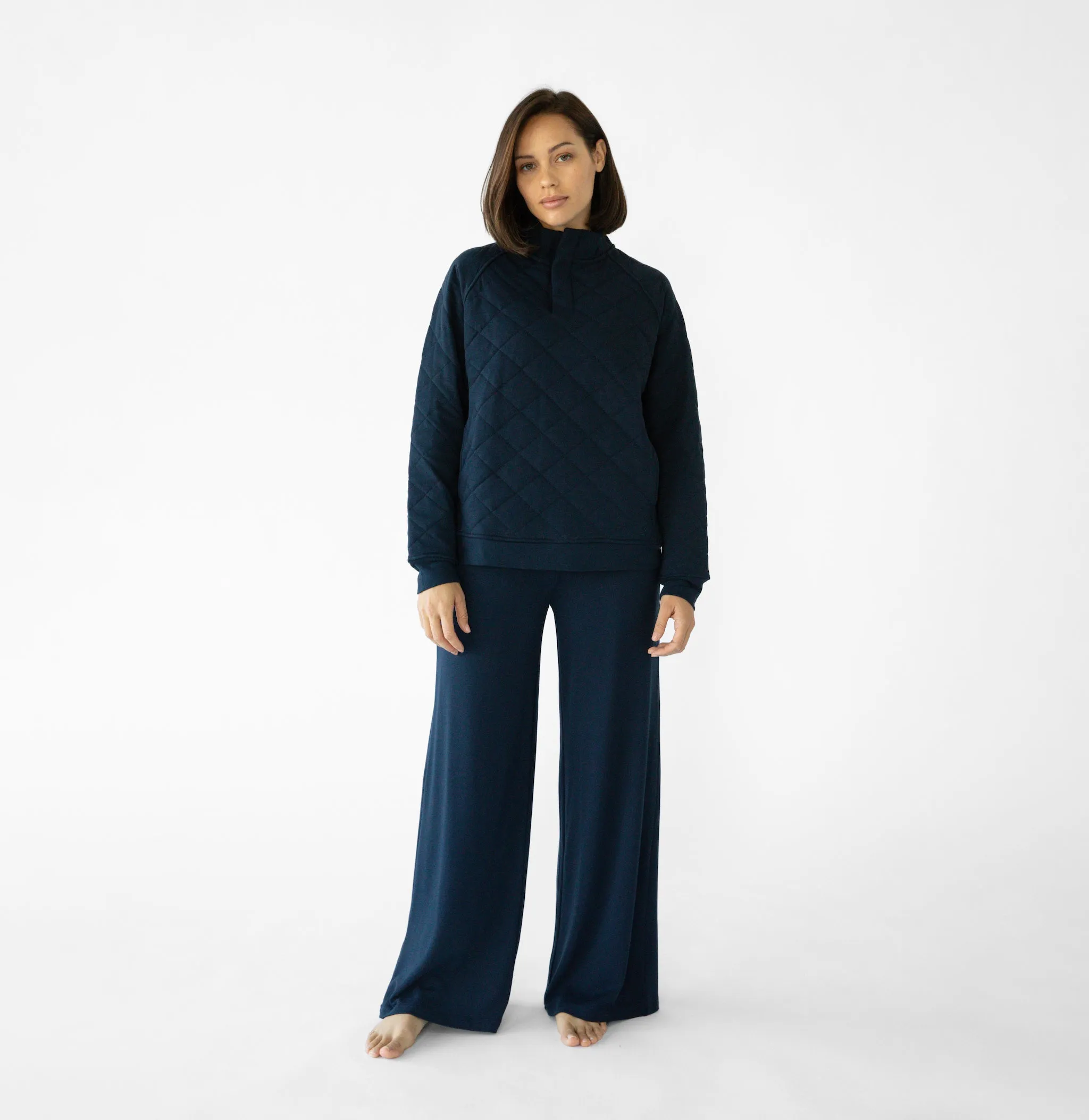 Women's Brushed Bamboo Wide Leg Pull On Pant TALL