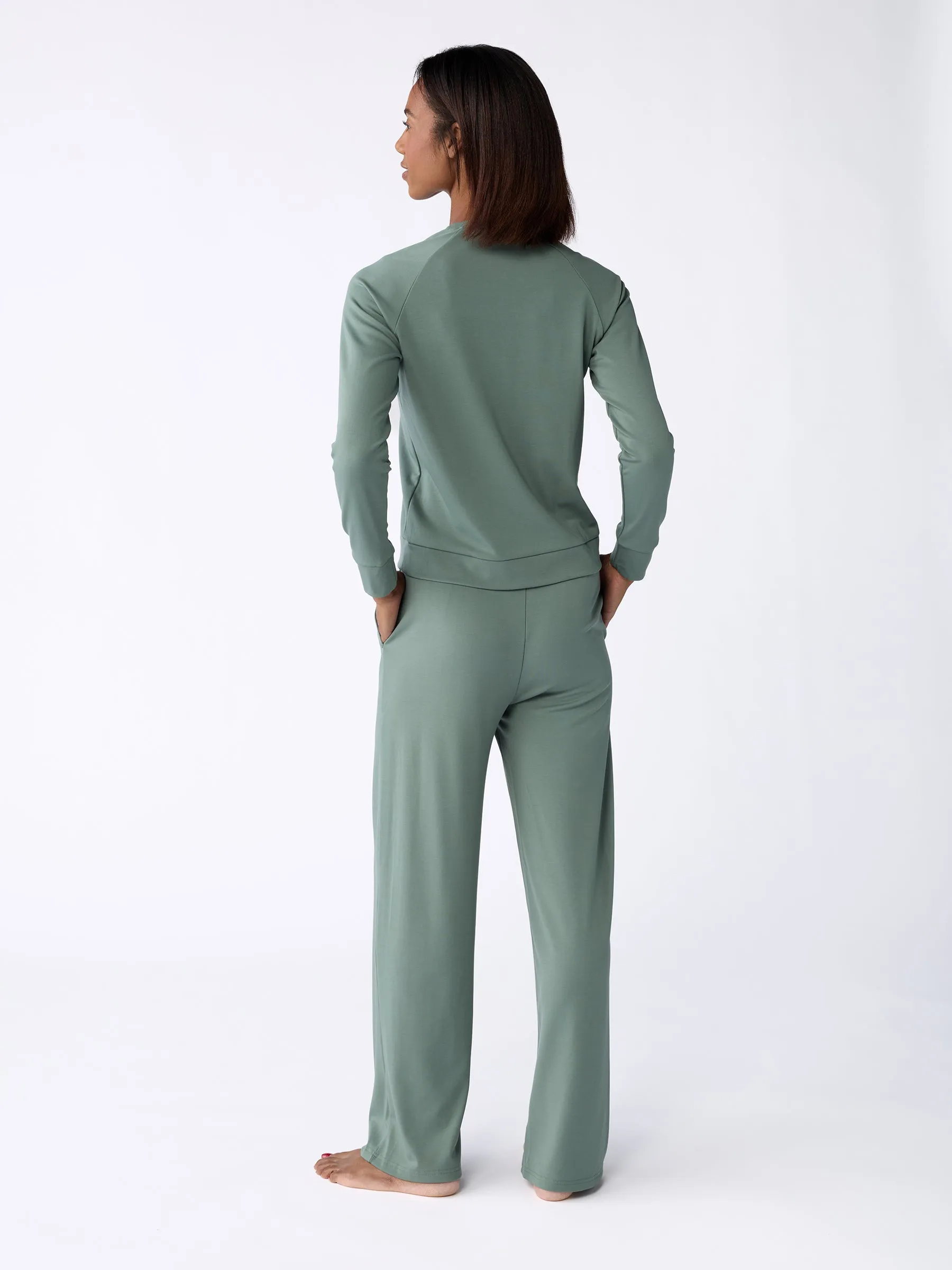 Women's Brushed Bamboo Wide Leg Pull On Pant TALL