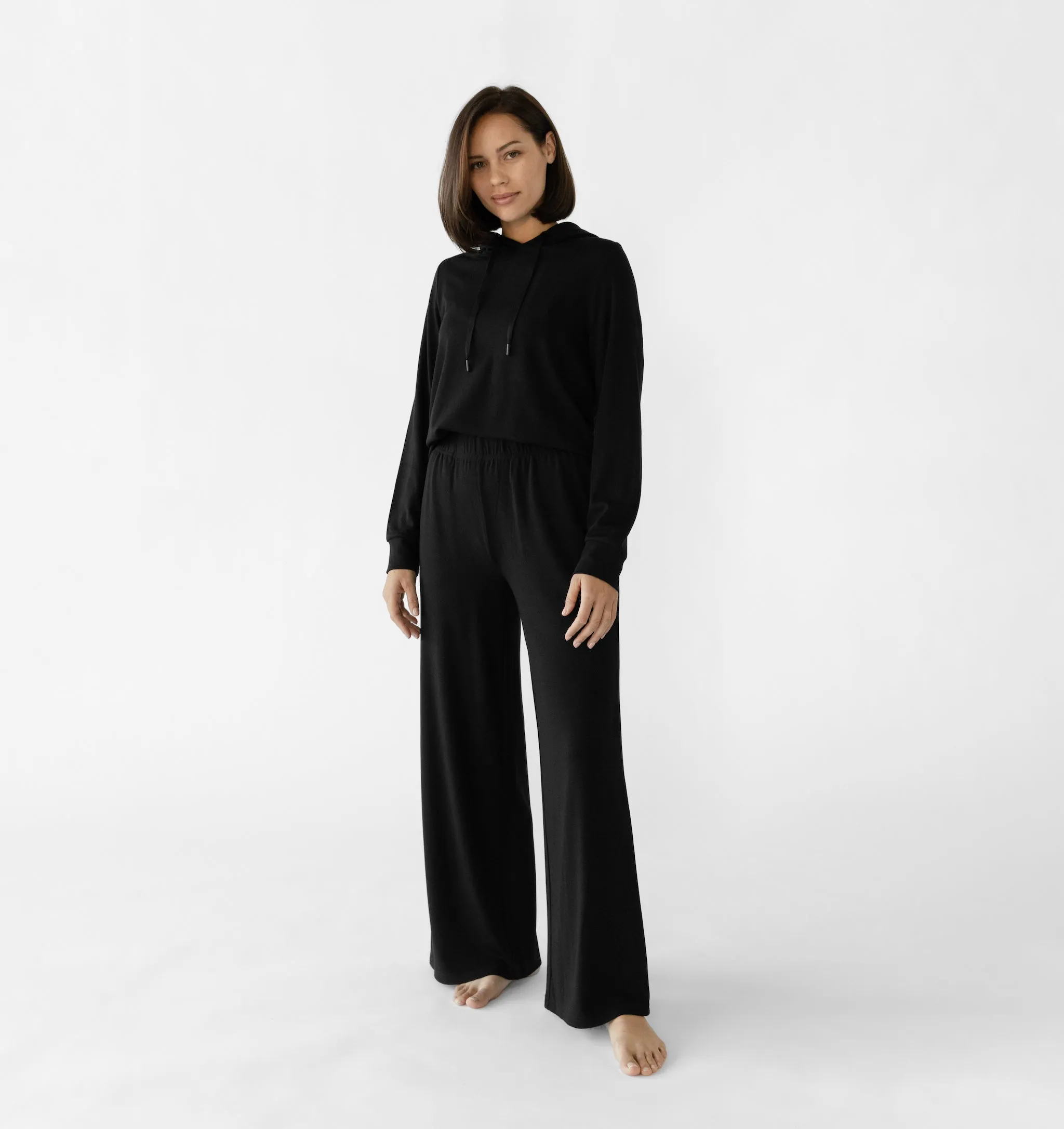 Women's Brushed Bamboo Wide Leg Pull On Pant TALL
