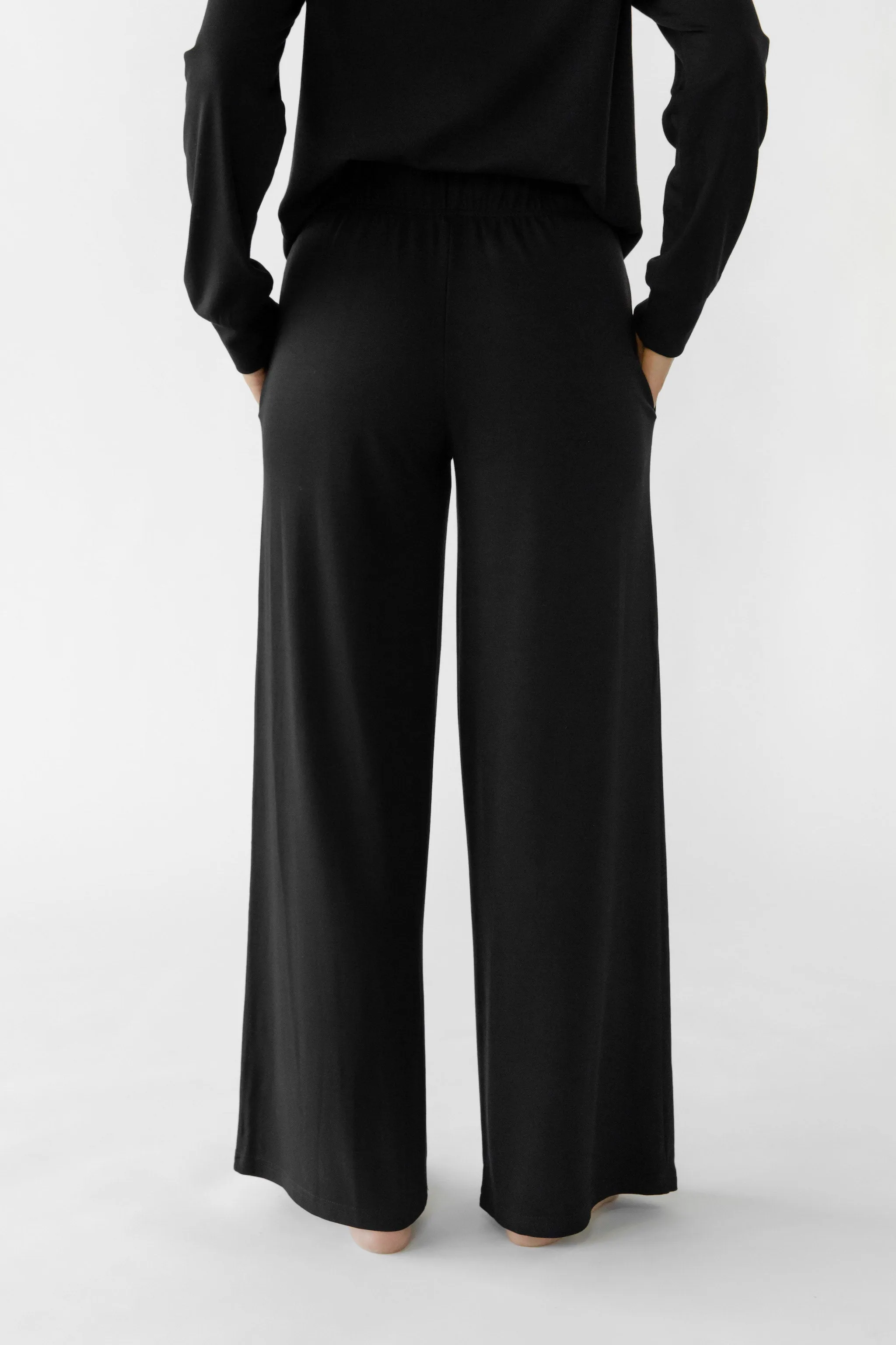 Women's Brushed Bamboo Wide Leg Pull On Pant TALL