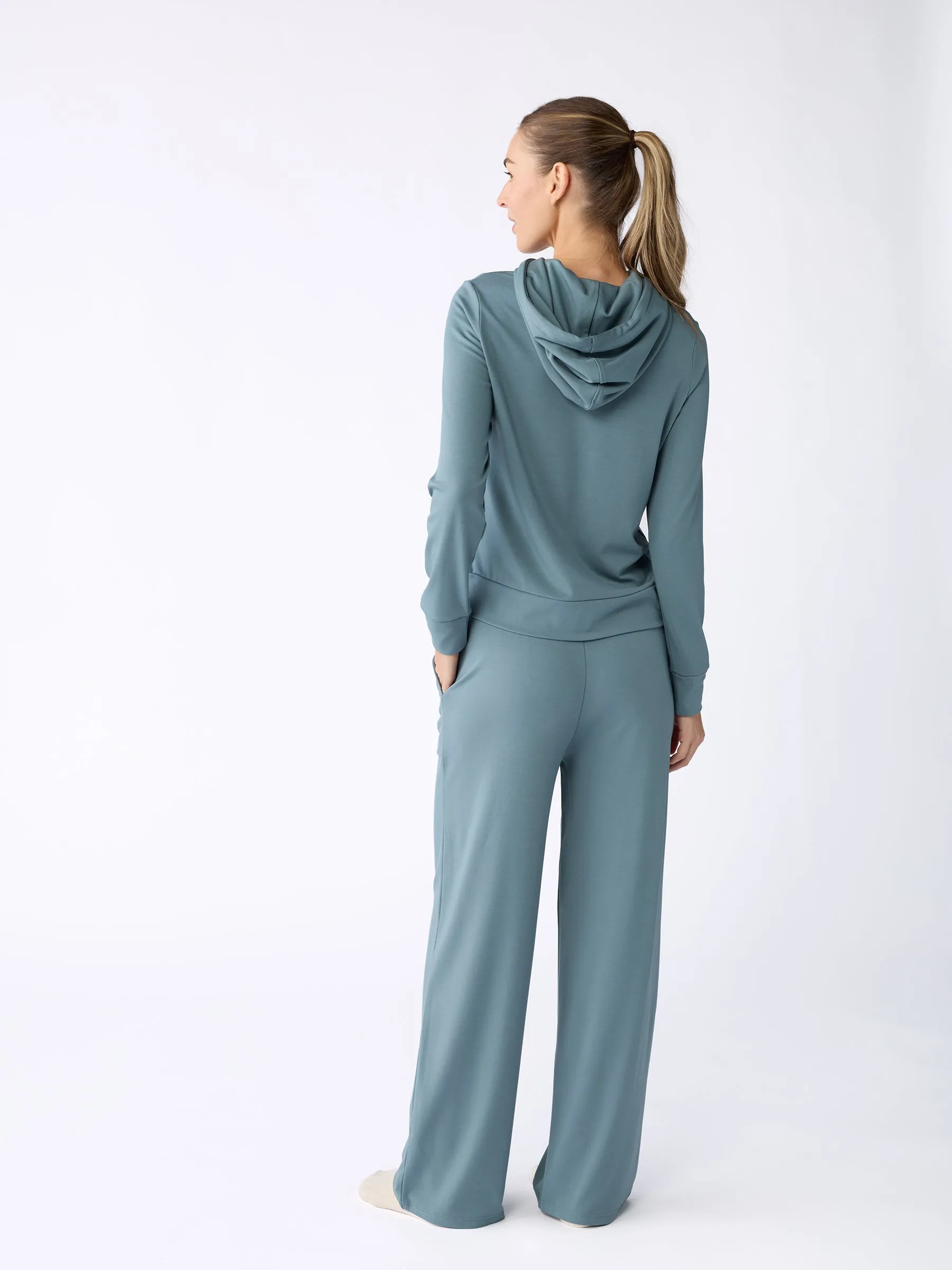 Women's Brushed Bamboo Wide Leg Pull On Pant TALL