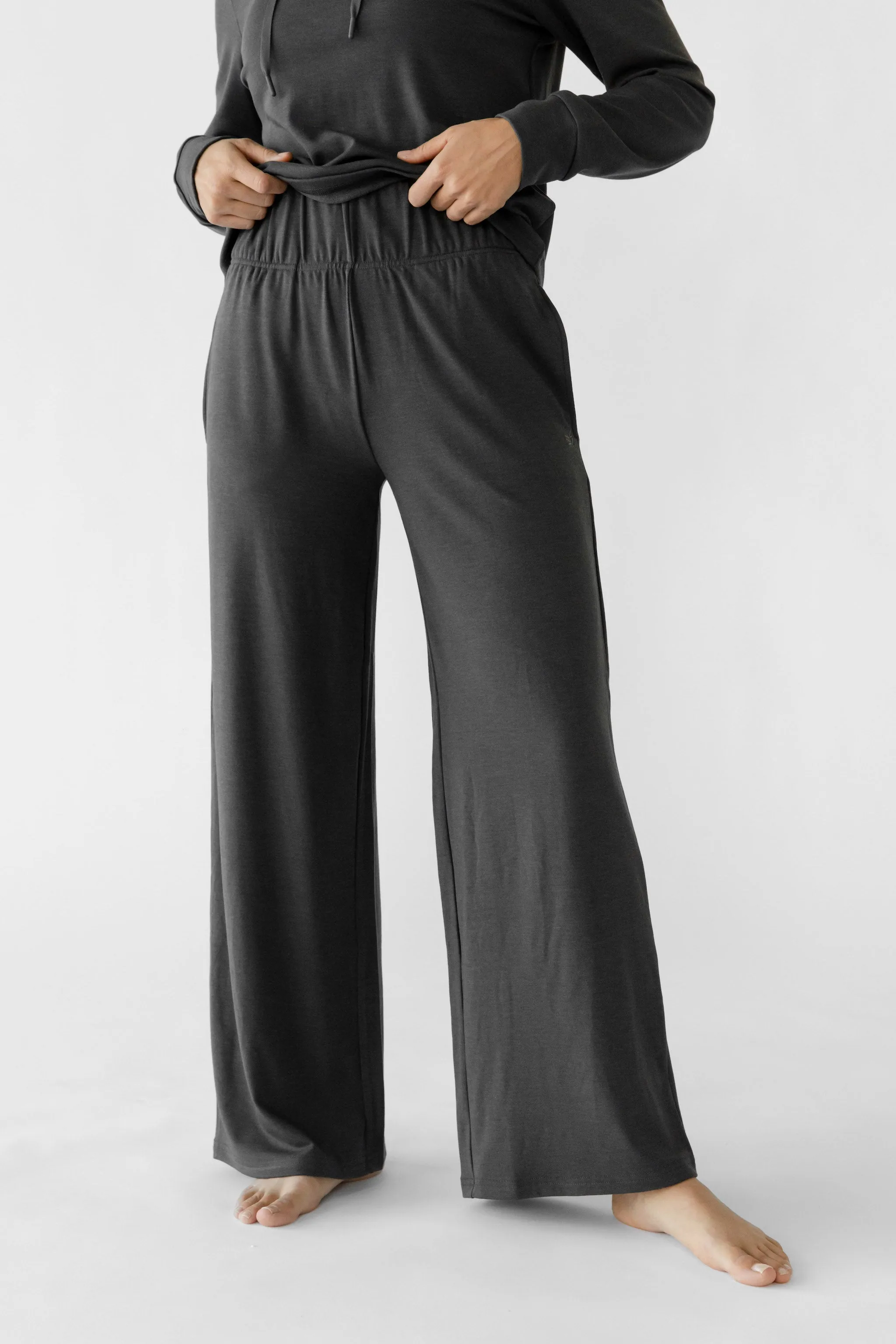Women's Brushed Bamboo Wide Leg Pull On Pant TALL