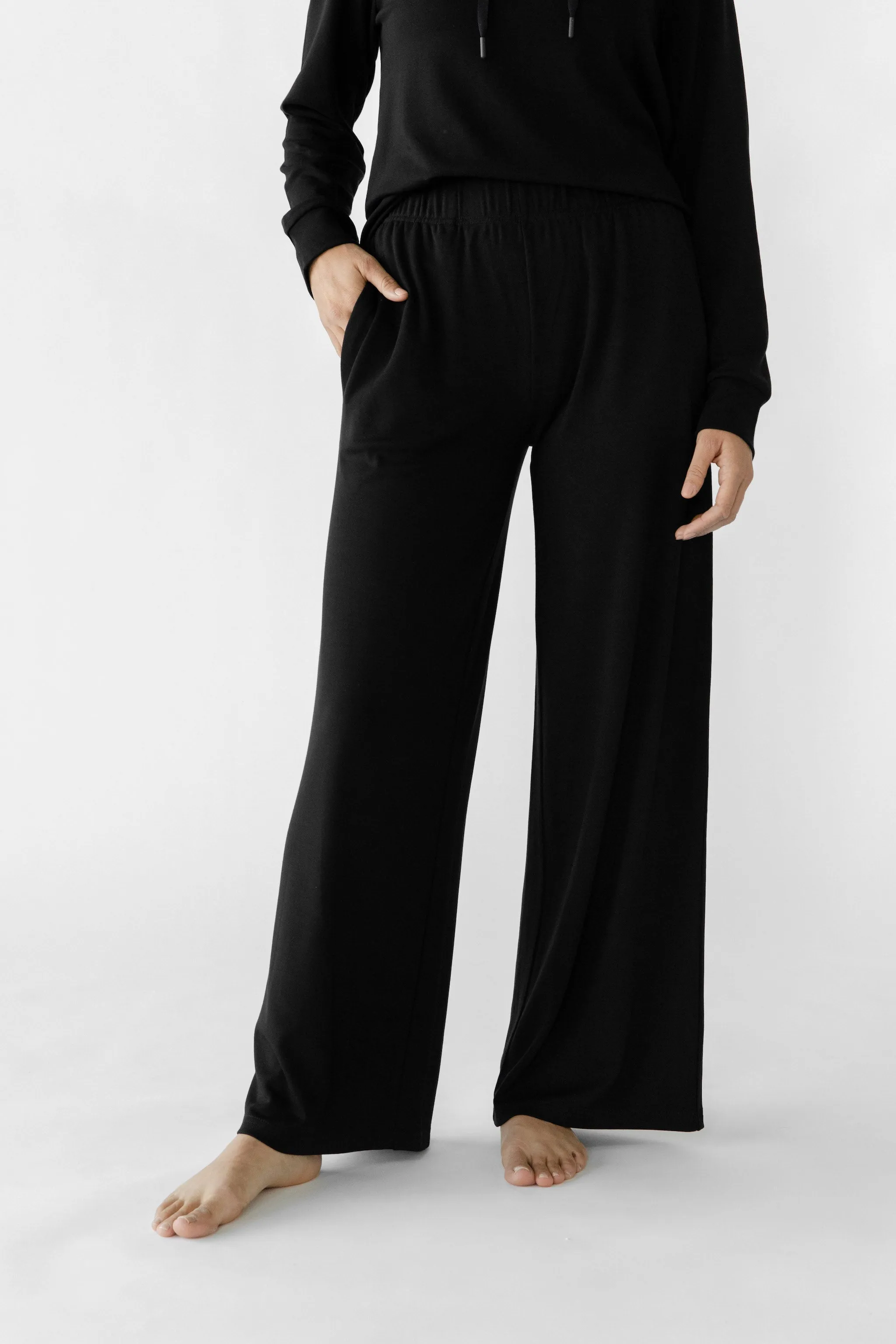 Women's Brushed Bamboo Wide Leg Pull-On Pant